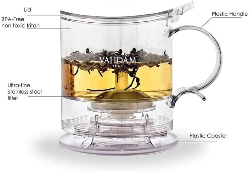 VAHDAM Imperial Tea Maker, 470 ml, Bottom Dispensing Tea Pot with Drain-Tap Technology - Image 2